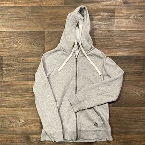 Reebok Grey Zip Up Hooded Jacket- Small